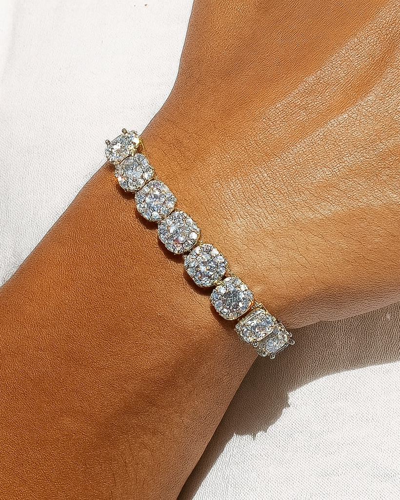 10MM CLUSTERED TENNIS BRACELET