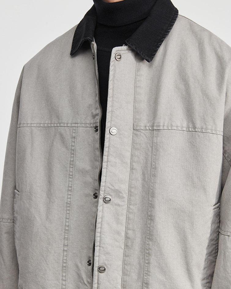 The Kaito Contrast Denim Work Jacket