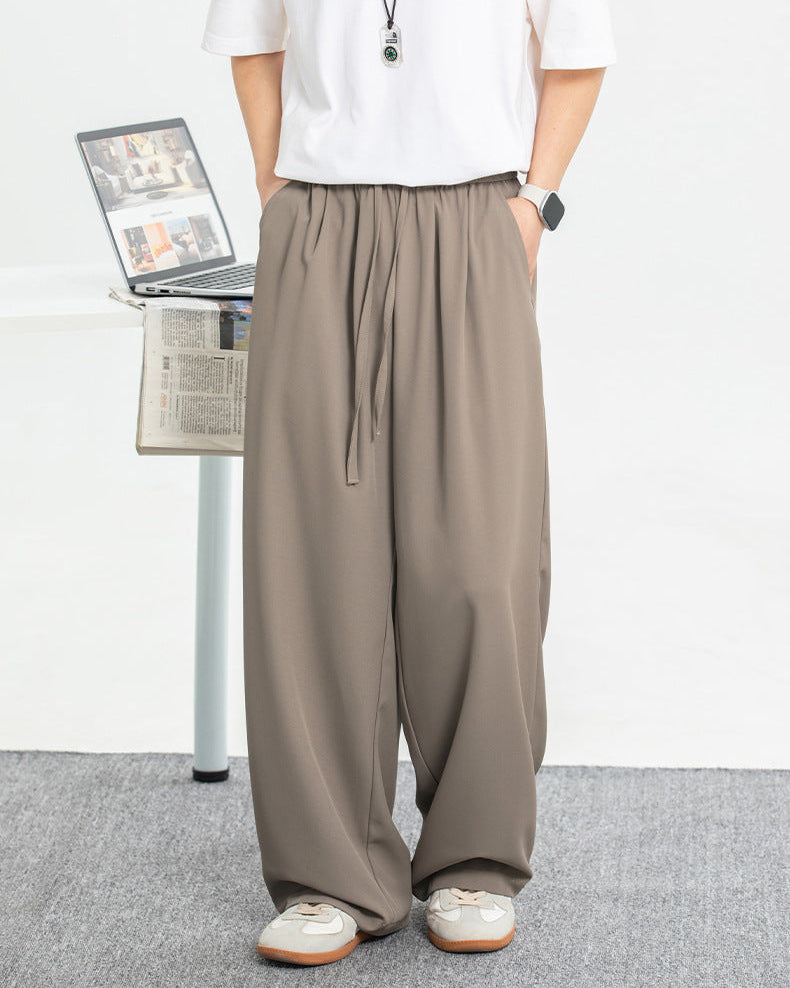 The Airlume Draped Straight Trousers
