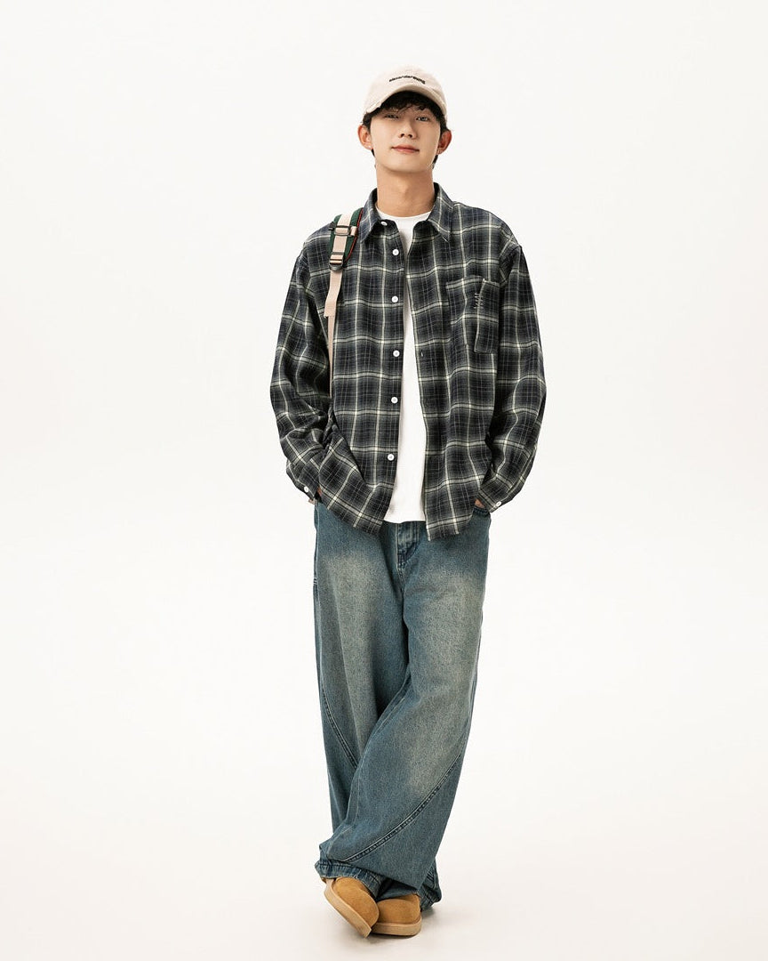 The Heritage Grid Overshirt Sweater