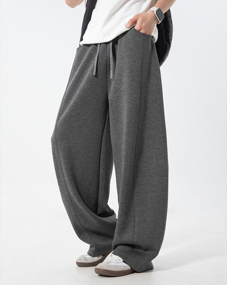 The Split-Stitch Textured Casual Pants