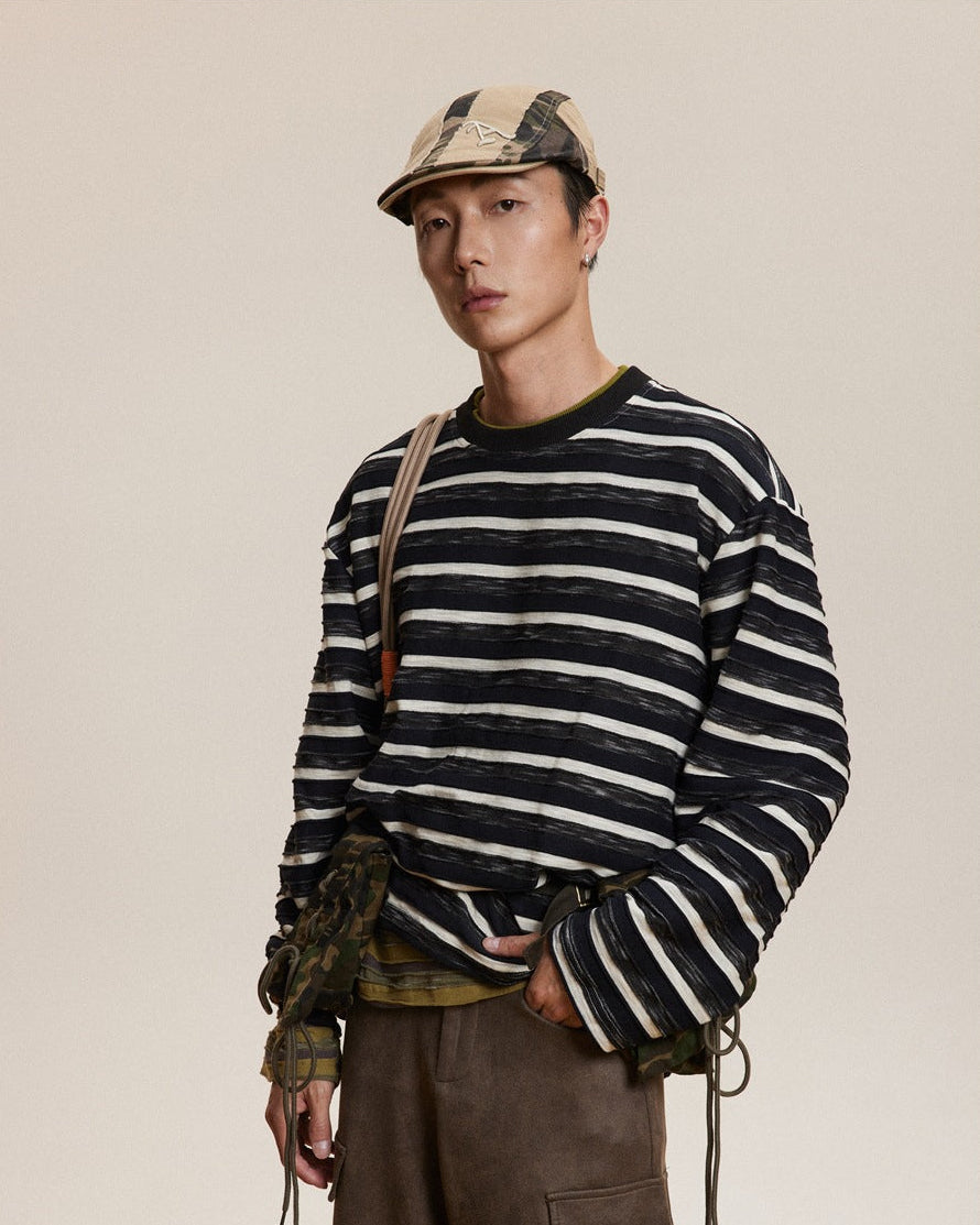 The Driftline Striped Knit Pullover Sweater