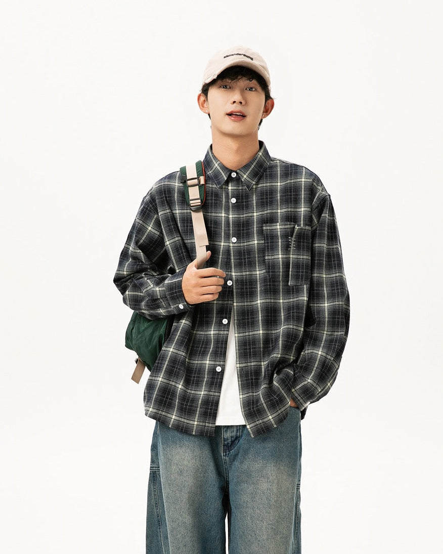 The Heritage Grid Overshirt Sweater