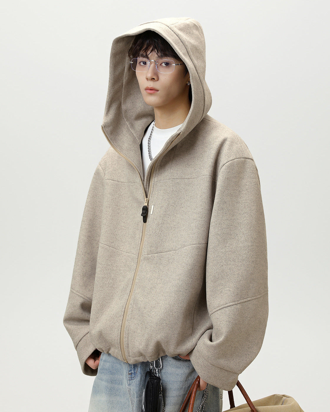 The Structured Wool Split Hoodie
