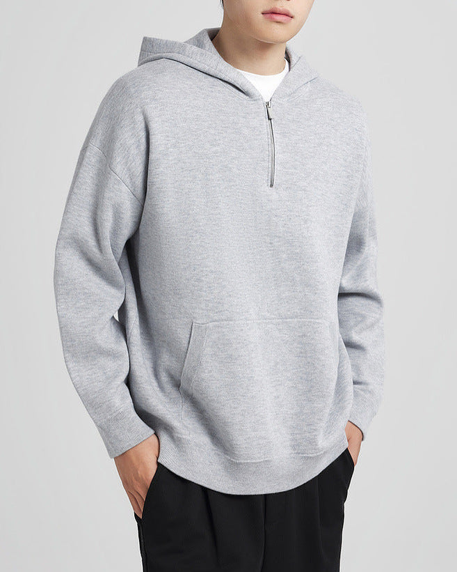 The Half-Zip Hooded Knit Sweater