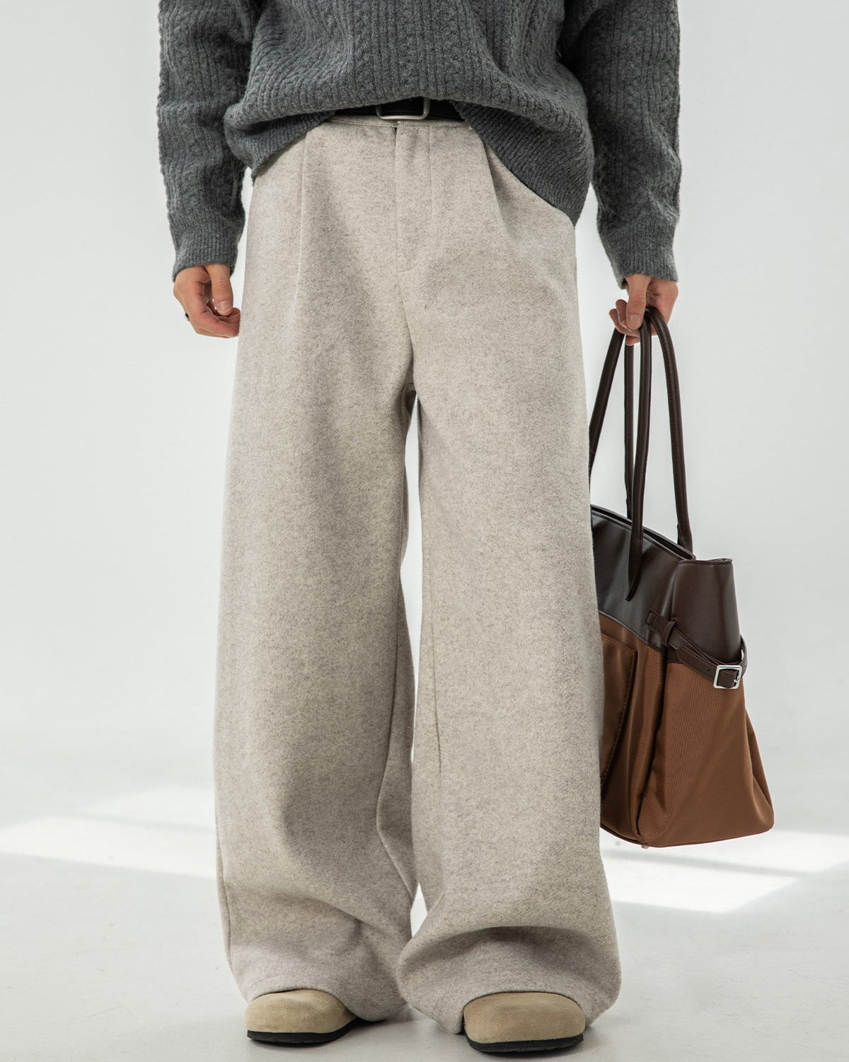 The Woolblend Draped Trousers