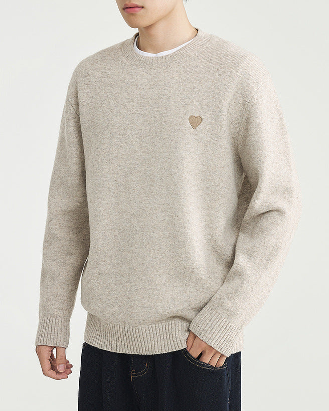 The HeartStitch Embroidered Crew Neck Sweater