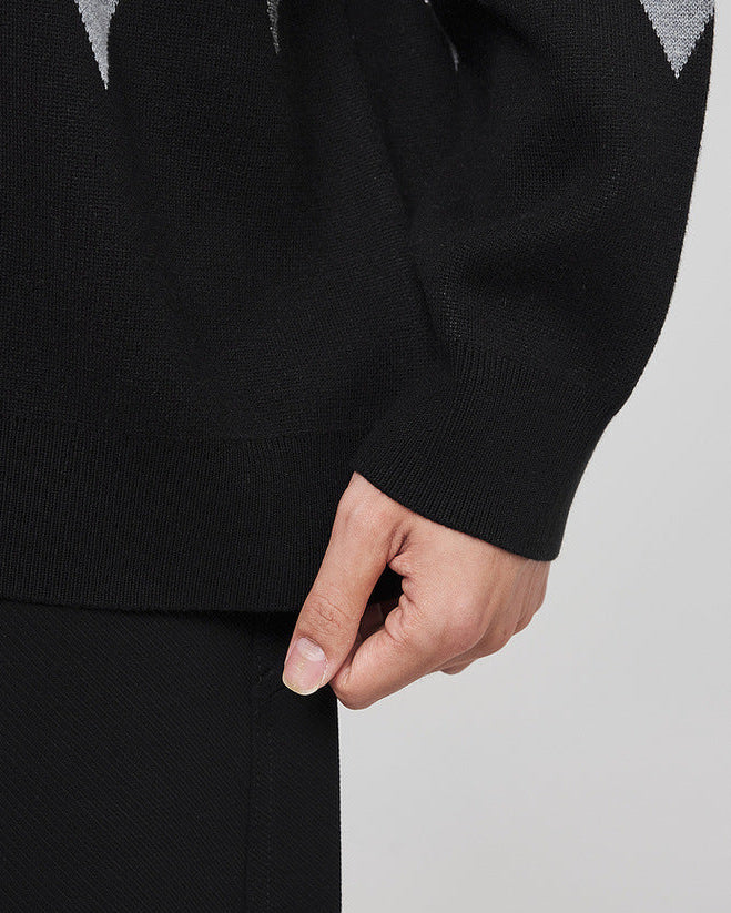 The Diamond Plaid Crew Neck Sweater