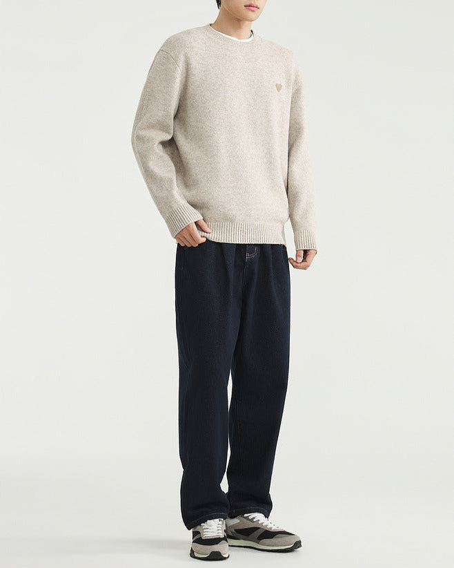 The HeartStitch Embroidered Crew Neck Sweater