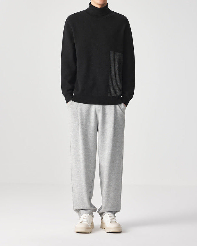 The Momeike Classic Jacquard Turtleneck Sweater