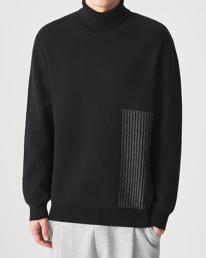 The Momeike Classic Jacquard Turtleneck Sweater
