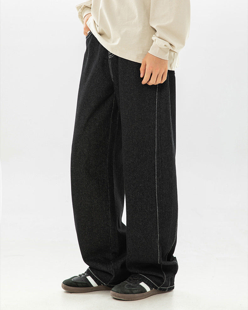 The Split-Silhouette Raw Denim Jeans