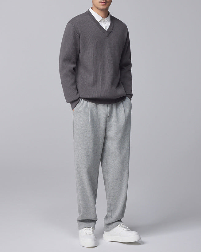 The Vertical Weave V-Neck Sweater