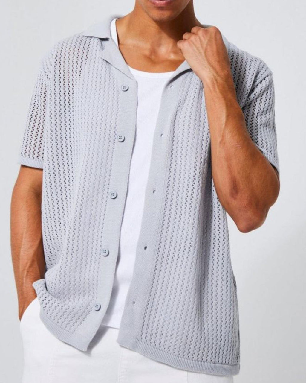 Skyline Open‑Knit Shirt