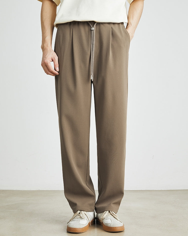 Soft Waistband Drawstrings Relaxed Pants