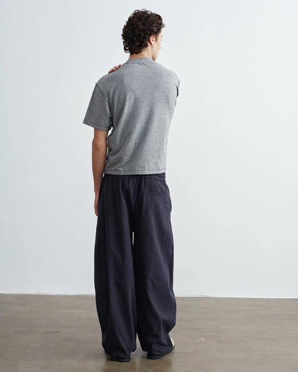 Wide Fit Linen Trouser Pants