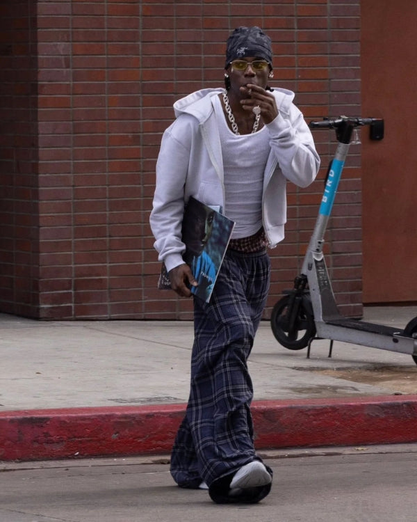 Pyjama Checked Trousers With Drawstrings