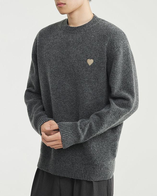 The HeartStitch Embroidered Crew Neck Sweater