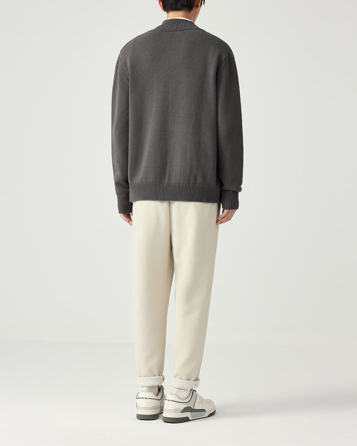 The Mo Maike UrbanCraft Thick Knit Half-Turtleneck Cardigan