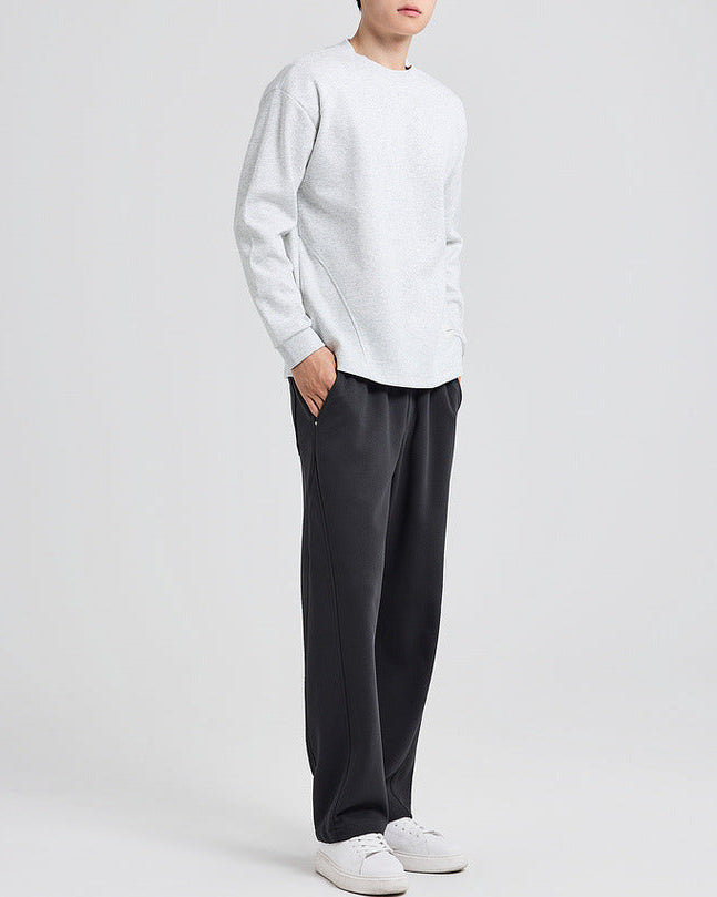 The Carver Structured Split Crew Sweater