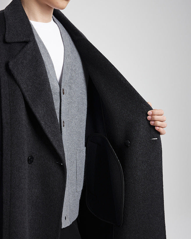 The Luxe Reversible Tweed Wool Overcoat
