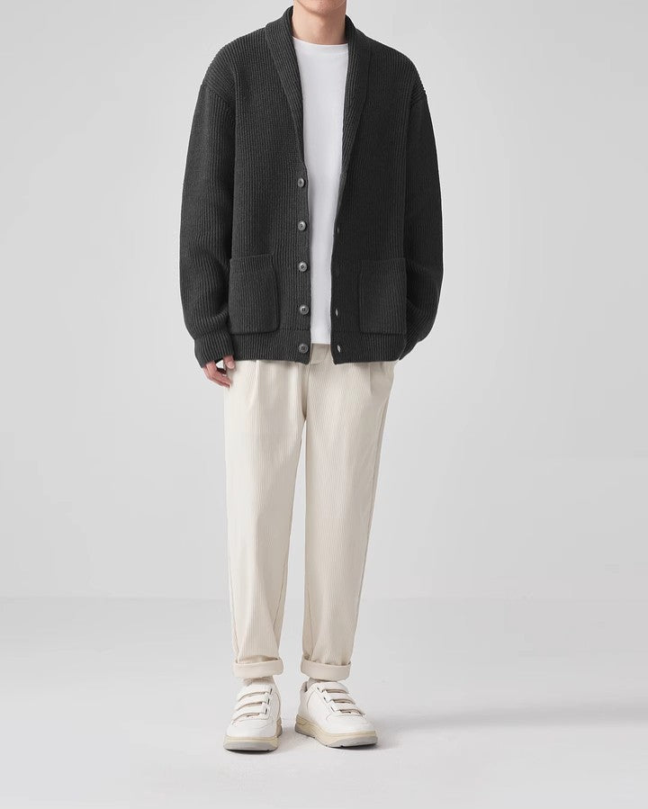 The VerdeEase Knit Shawl Collar Cardigan