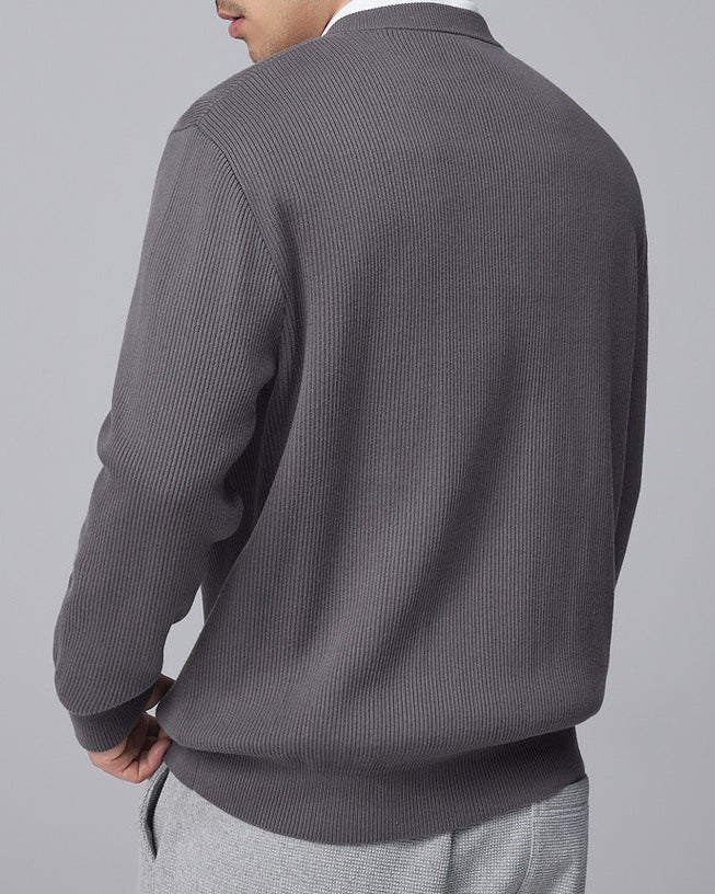 The Vertical Weave V-Neck Sweater