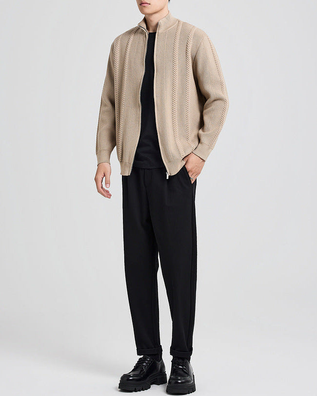 The Hartsfield Drop-Shoulder Full-zip Knit Cardigan