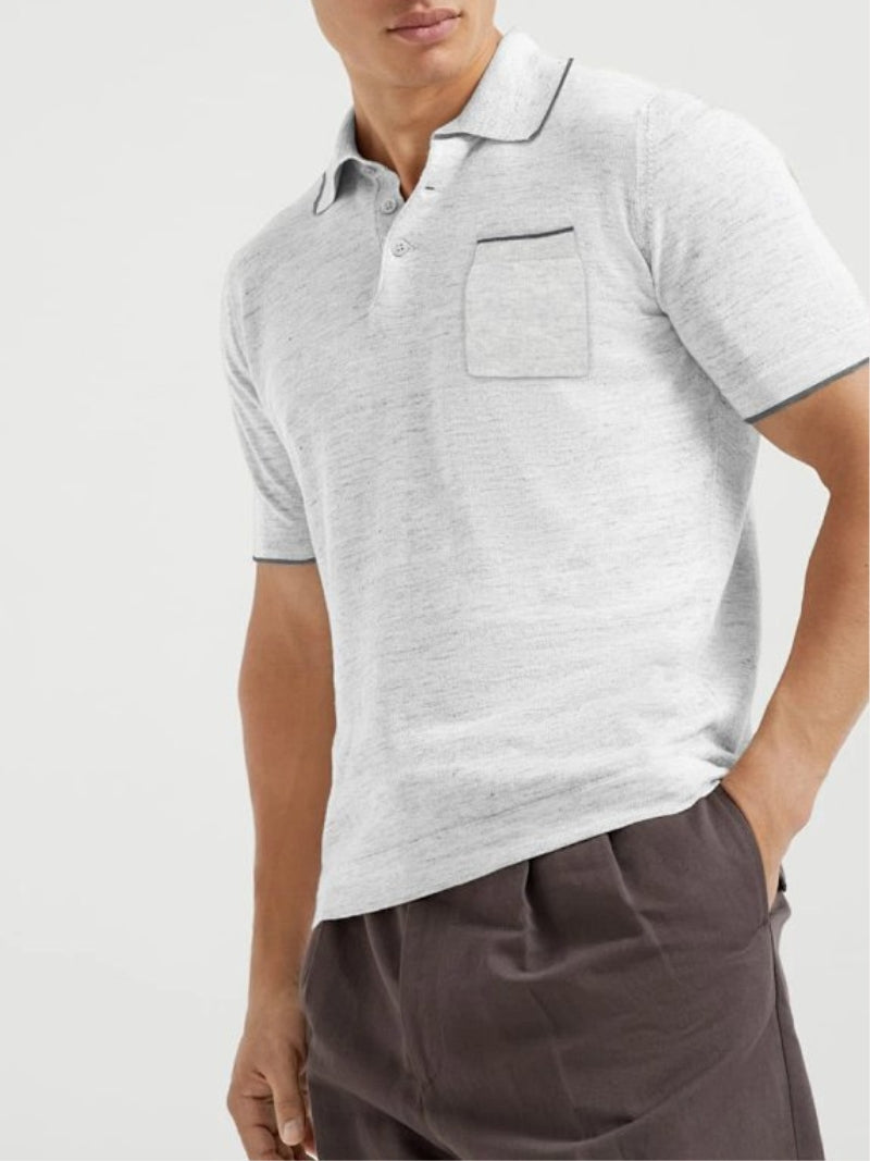 Cotton and Cashmere Blend Polo Shirt