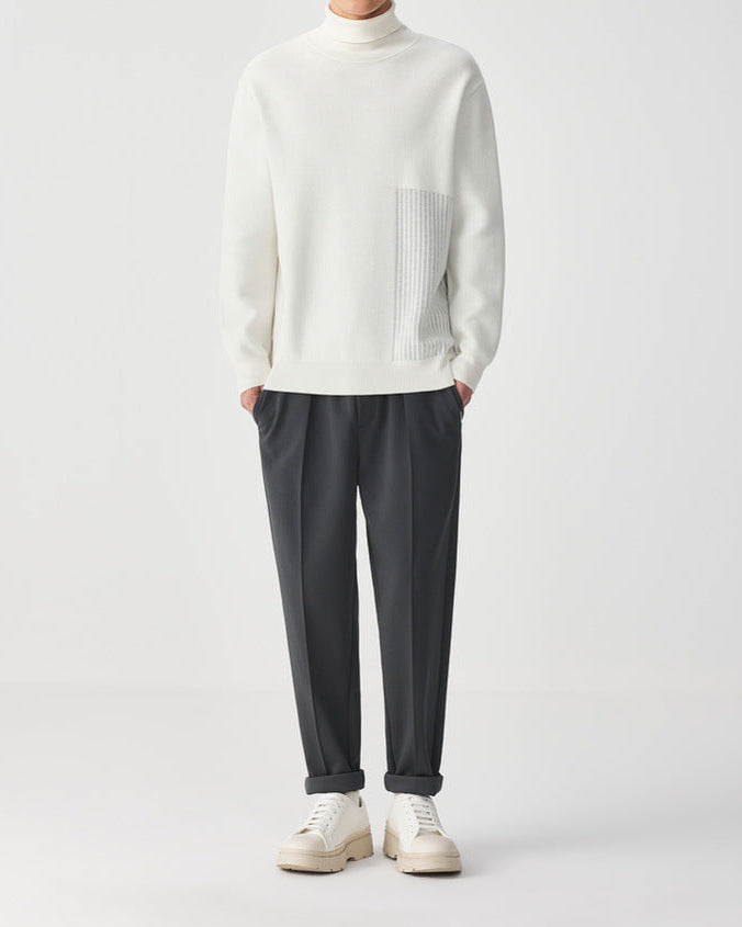 The Momeike Classic Jacquard Turtleneck Sweater