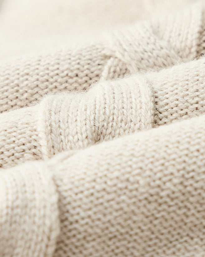 Classic Cable Knit Crewneck Sweater