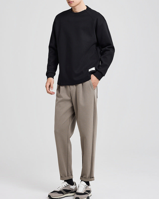 The Carver Structured Split Crew Sweater