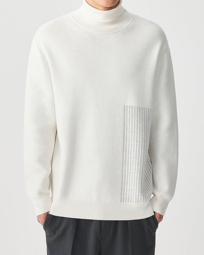 The Momeike Classic Jacquard Turtleneck Sweater