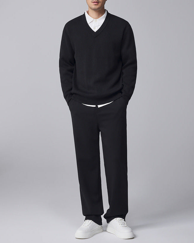 The Vertical Weave V-Neck Sweater