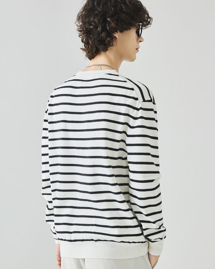 The Elliston Contrast Henley Knit Polo Sweater