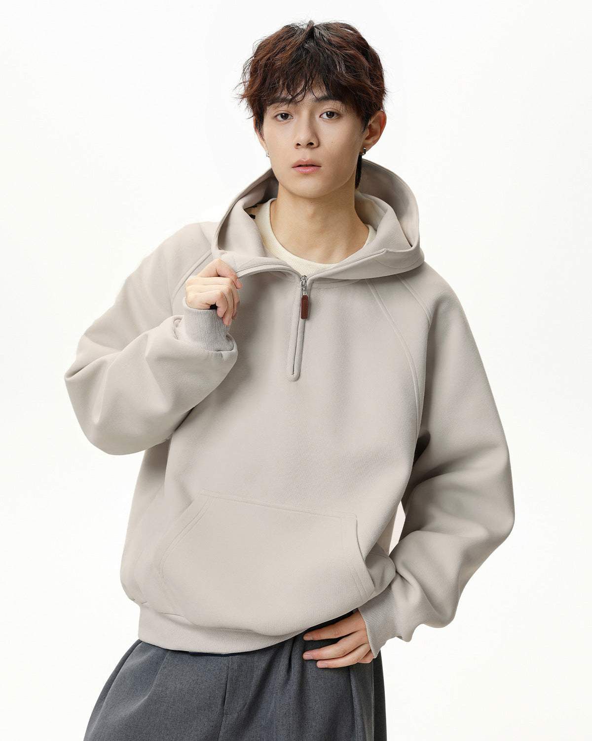 The Sculpted Split Zip Hoodie Sweater