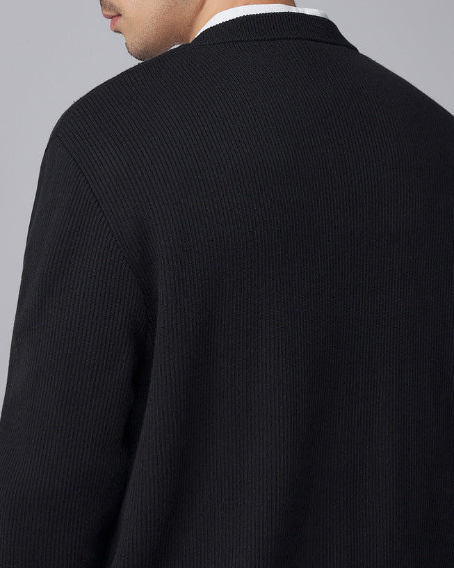 The Vertical Weave V-Neck Sweater