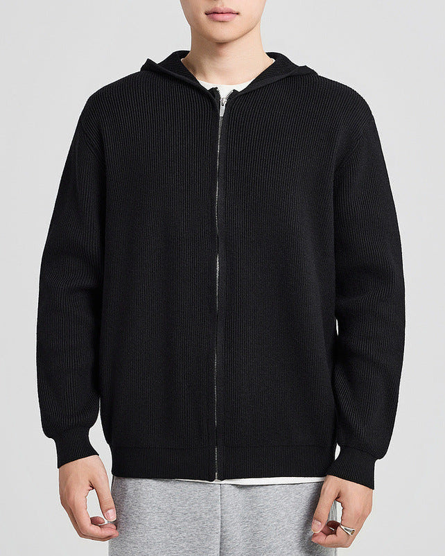 The Langston Hooded Knit Cardigan Jacket