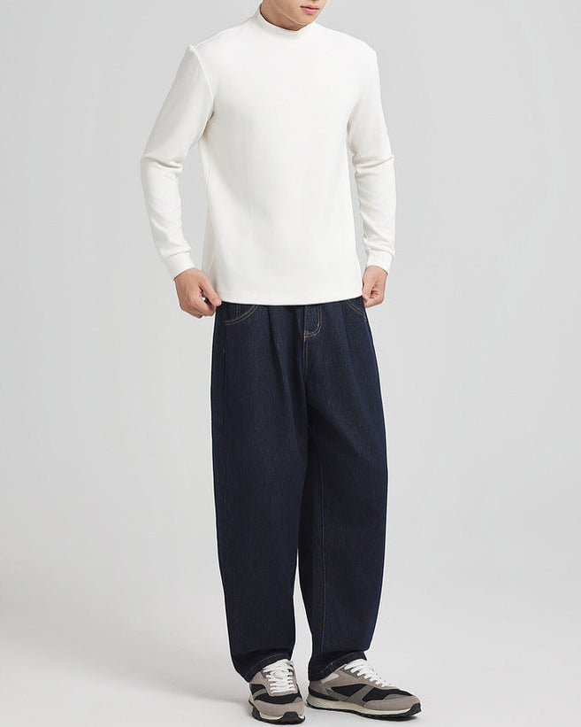 Fleece Semi-Turtleneck Base Sweater