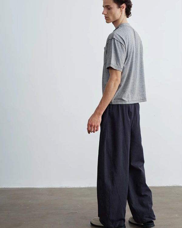 Wide Fit Linen Trouser Pants