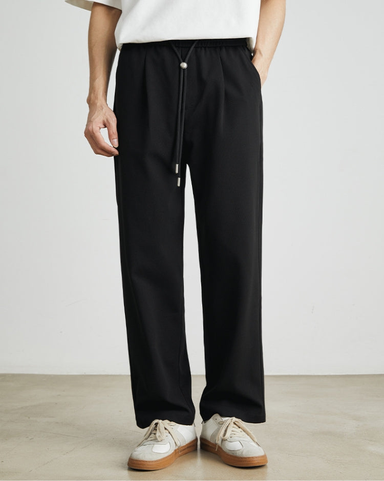 Soft Waistband Drawstrings Relaxed Pants