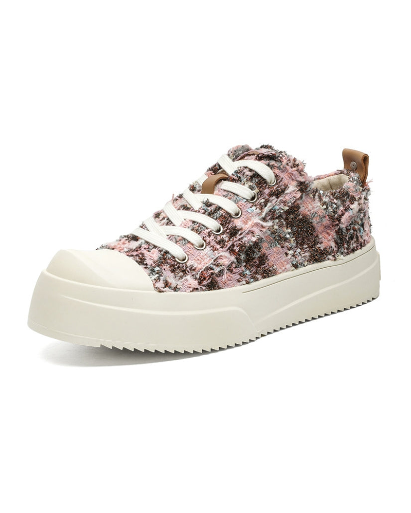 Mosaic Tweed Platform Sneakers
