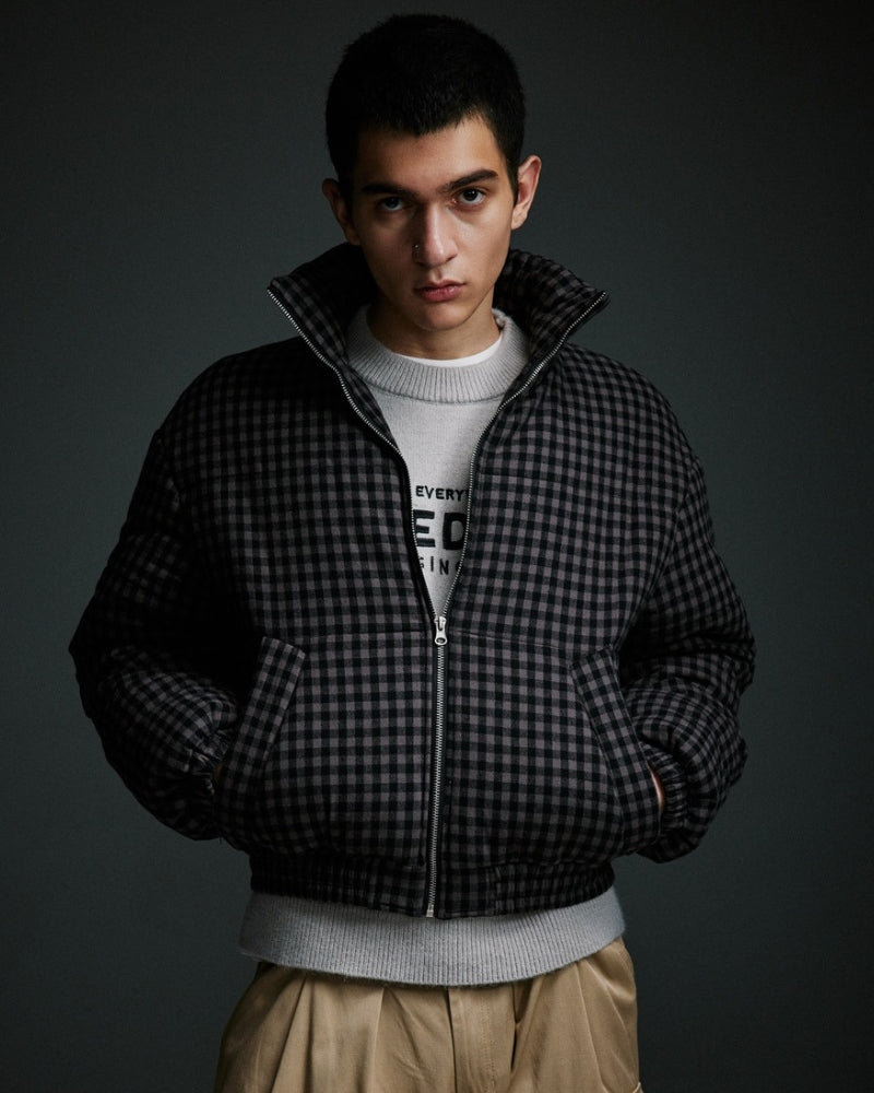 Shadow Checkered Puffer Jacket