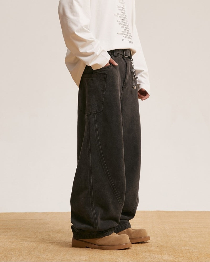 Urban Relaxed-Fit Washed Black Jeans