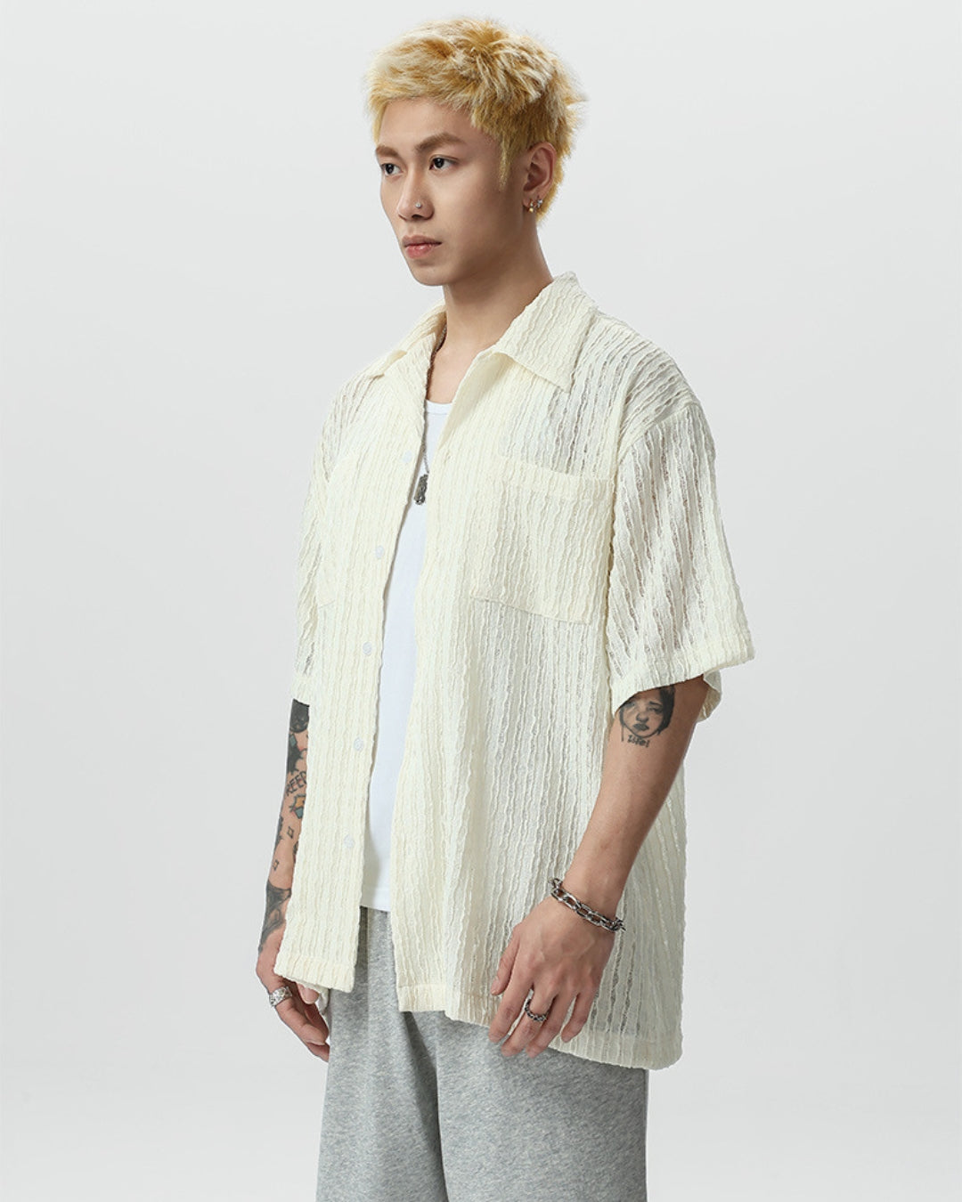 Breezy Texture Short-Sleeve Shirt