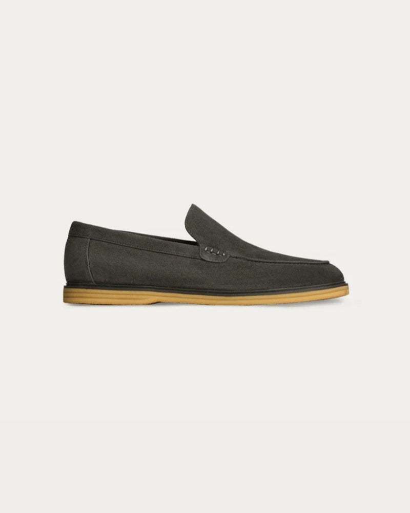 Charcoal Suede loafers