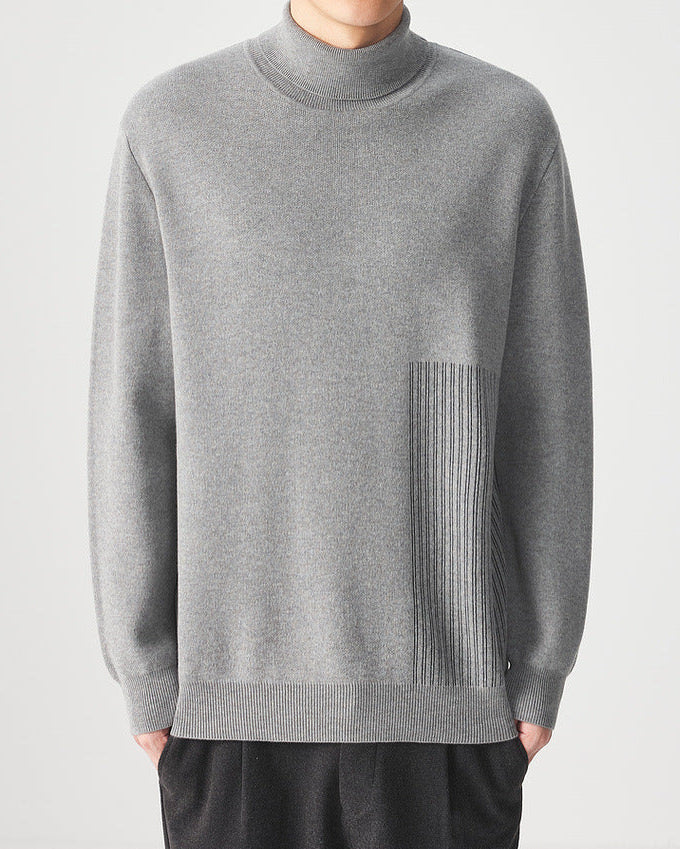 The Momeike Classic Jacquard Turtleneck Sweater