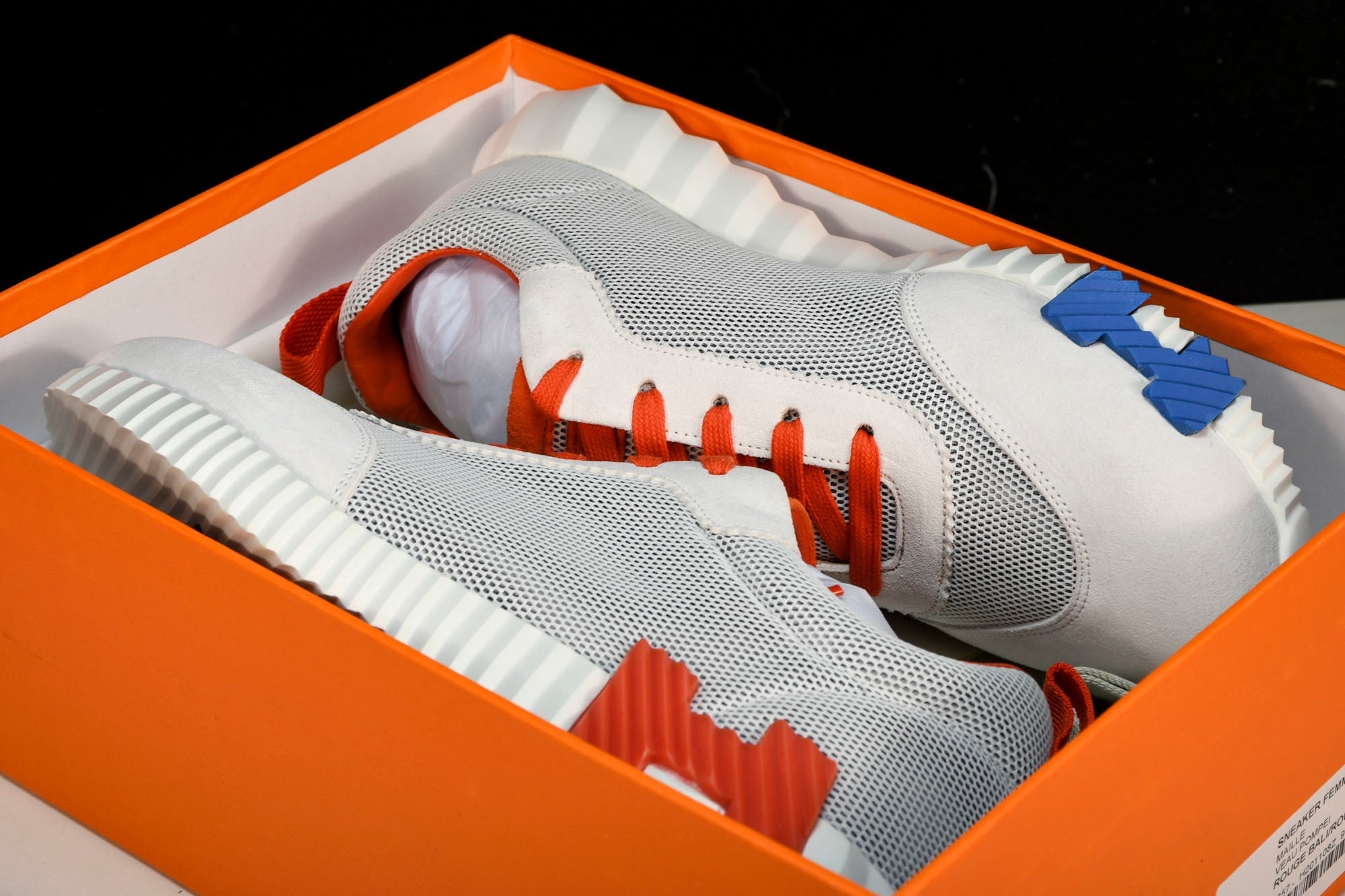 Hermès Bouncing Sneaker 'Blanc Orange Bleu'