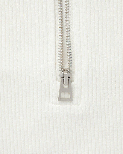 Vertical Texture Half-zip Sweatshirt