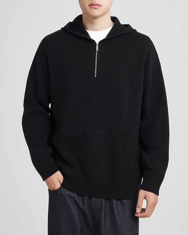 The Half-Zip Hooded Knit Sweater